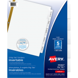 Avery® Big Tab Insertable Index Dividers Clear 5-Tabs