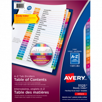 Avery® Ready Index® Dividers Coloured A-Z