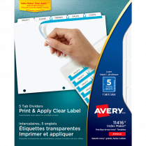 Avery® Index Maker® Clear Label Dividers 5-Tabs