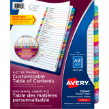 Avery® Ready Index® Customizable Table of Contents Dividers A-Z Tabs