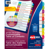 Avery® Ready Index® Customizable Table of Contents Dividers Jan-Dec Tabs