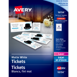 Avery® Tickets with Tear-Away Stubs 1-3/4" x 5-1/2" White 200/pkg