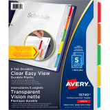 Avery® Clear Easy View Dividers 5 Tabs