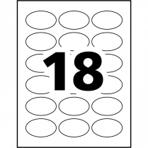 Avery® Print-to-the-Edge Oval Labels 1-1/2" x 2-1/2" Glossy 180/pkg