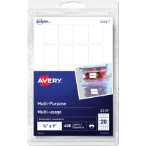 Avery® Print or Write Multi-Purpose Removable Labels 3/4" x 1"400/pkg