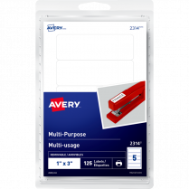 Avery® Print or Write Multi-Purpose Removable Labels 1" x 3" 125/pkg