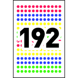 Avery® Colour Coding Labels Round Non-Printable 1/4" Assorted Colours 768/pkg