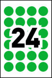 Avery® Print or Write Round Colour Coding Labels 3/4" Green 240/pkg