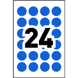 Avery® Print or Write Round Colour Coding Labels 3/4" Blue 240/pkg