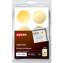 Avery® Legal Seals Gold 60/pkg