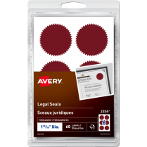 Avery® Legal Seals Red 60/pkg