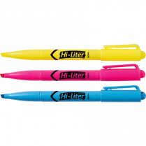 Avery® Pen Style HI-LITER® Chisel Tip Assorted Colours 3/pkg