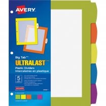 Avery Big Tab UltraLast Dividers 5 Tabs
