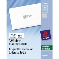 Avery® Self-Adhesive Copier Mailing Labels 2-13/16" x 1" 100 sheets/box