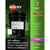 Avery® UltraDuty GHS Chemical Labels 4-3/4" x 7-3/4" White 100/pkg