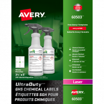 Avery® UltraDuty GHS Chemical Labels 3-1/2" x 5" White 200/pkg