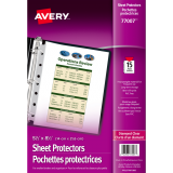 Avery® Heavyweight Sheet Protectors 8-1/2" x 5-1/2" Clear 15/pkg