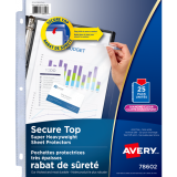 Avery® Secure Top Page Protectors 4.6 mil Letter 25/pkg