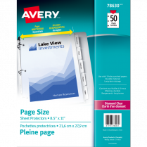 Avery® Page Protectors 4 mil Clear Letter 50/box