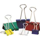 Basics® Coloured Fold-Back Clips Assorted Sizes 30/tub