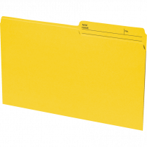 Basics® Coloured Reversible File Folders Legal Yellow 100/box