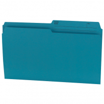 Basics® Coloured Reversible File Folders Legal Teal 100/box