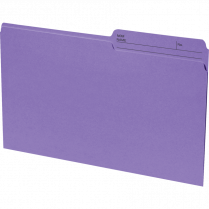 Basics® Coloured Reversible File Folders Legal Violet 100/box