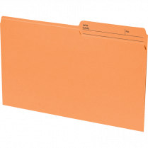 Basics® Coloured Reversible File Folders Legal Orange 100/box
