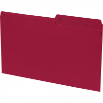 Basics® Coloured Reversible File Folders Legal Burgundy 100/box