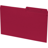 Basics® Coloured Reversible File Folders Legal Burgundy 100/box