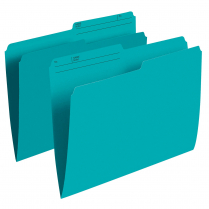 Basics® Coloured Reversible File Folders Legal Light Teal 100/box