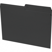 Basics® Coloured Reversible File Folders Letter Black 100/box