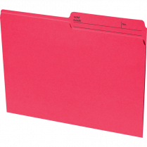 Basics® Coloured Reversible File Folders Letter Red 100/box