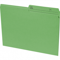 Basics® Coloured Reversible File Folders Letter Green 100/box