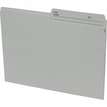 Basics® Coloured Reversible File Folder Letter Grey 100/box