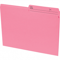 Basics® Coloured Reversible File Folders Letter Pink 100/box