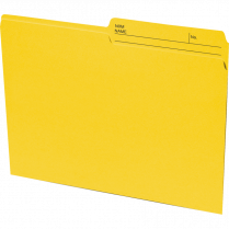 Basics® Coloured Reversible File Folders Letter Yellow 100/box
