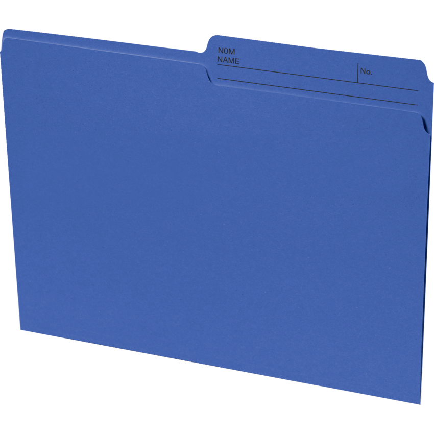 Basics® Coloured Reversible File Folders Letter Dark Blue 100/box Monk