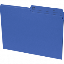 Basics® Coloured Reversible File Folders Letter Dark Blue 100/box