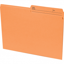Basics® Coloured Reversible File Folders Letter Orange 100/box