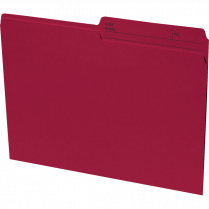 Basics® Coloured Reversible File Folders Letter Burgundy 100/box