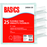 Basics® Flexible Tabs 2" Clear 25/pkg