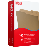 Basics® Reversible File Folders Legal Kraft 100/box
