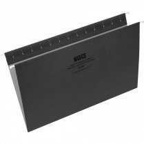Basics® Coloured Hanging Folders Legal Black 25/box