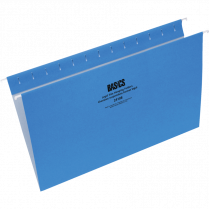 Basics® Coloured Hanging Folders Legal Blue 25/box