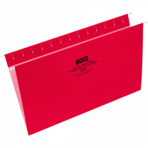 Basics® Coloured Hanging Folders Legal Red 25/box
