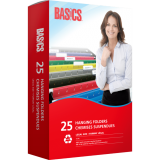 Basics® Coloured Hanging Folders Legal Standard Green 25/box