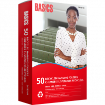 Basics® Recycled Hanging Folders Legal Green 50/box