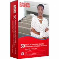 Basics® Recycled Hanging Folders Legal Natural 50/box