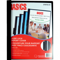 Basics® Slide Lock Presentation Cover Letter Black 6/pkg